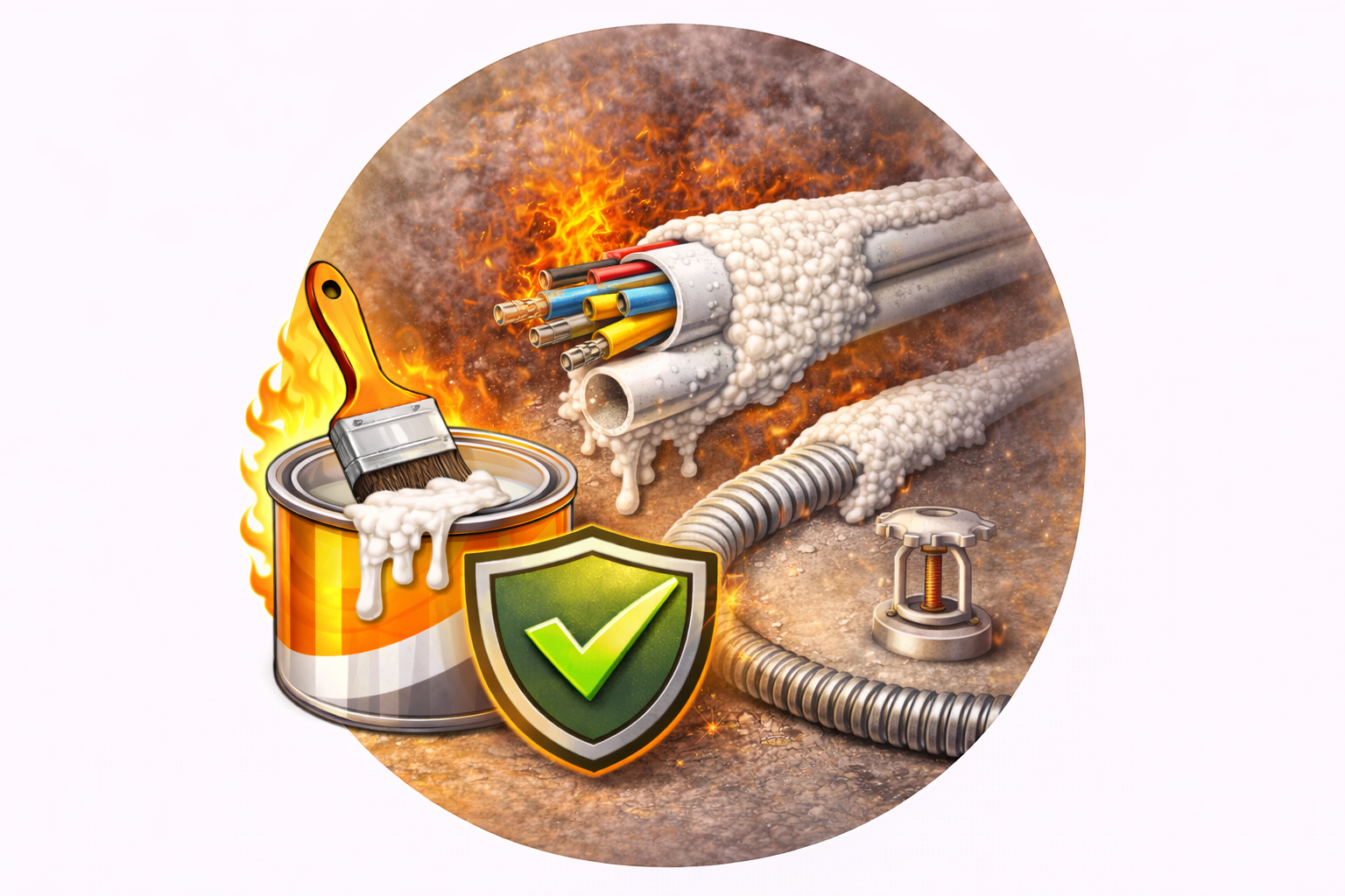 Mise en œuvre peinture intumescente sur ouvrages divers - Sécurité ERP